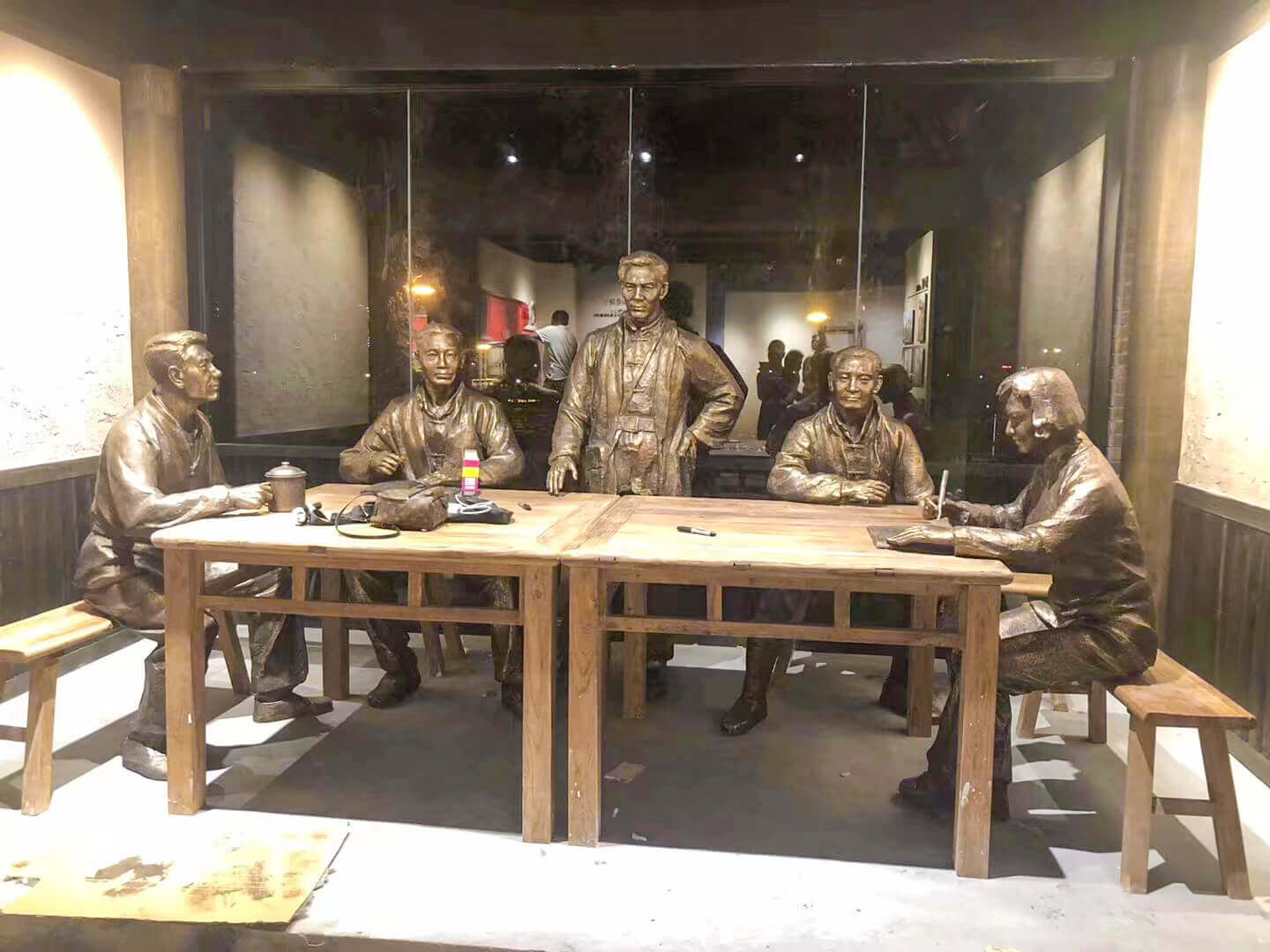 Group figure sculpture